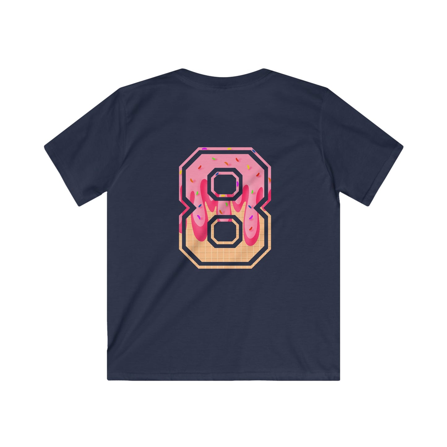 Doubles & Bubbles Youth Tee - Customizable with Ice Cream Drip Number
