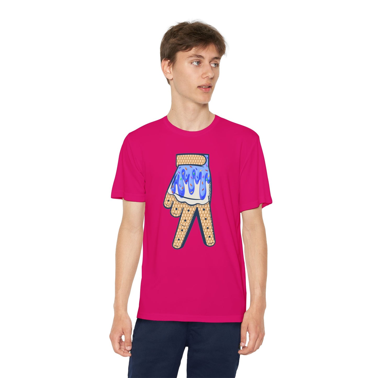 Custom Dub Drip Youth Competitor Tee with Ice Cream Drip Number