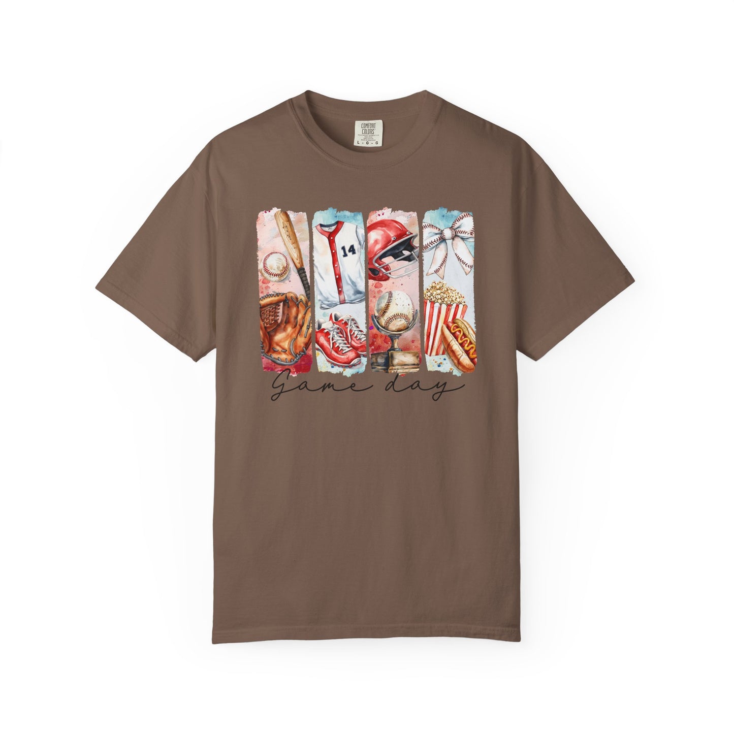 Watercolor Brushstorke Game Day Garment-Dyed T-Shirt