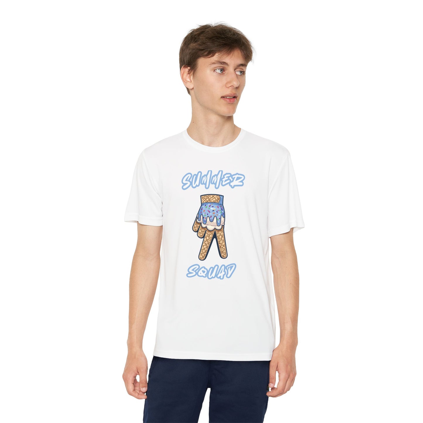 Custom Youth Summer Squad Ice Cream Drip Competitor Tee