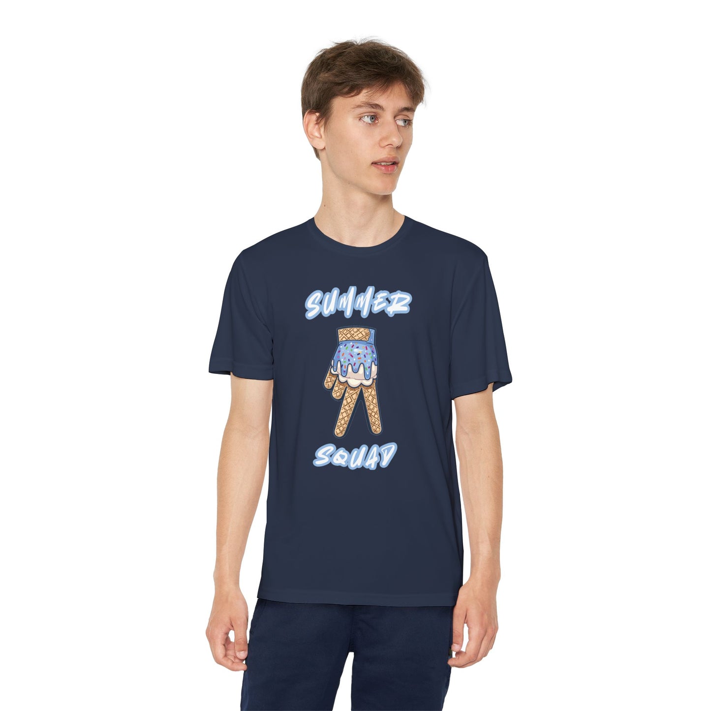Custom Youth Summer Squad Ice Cream Drip Competitor Tee