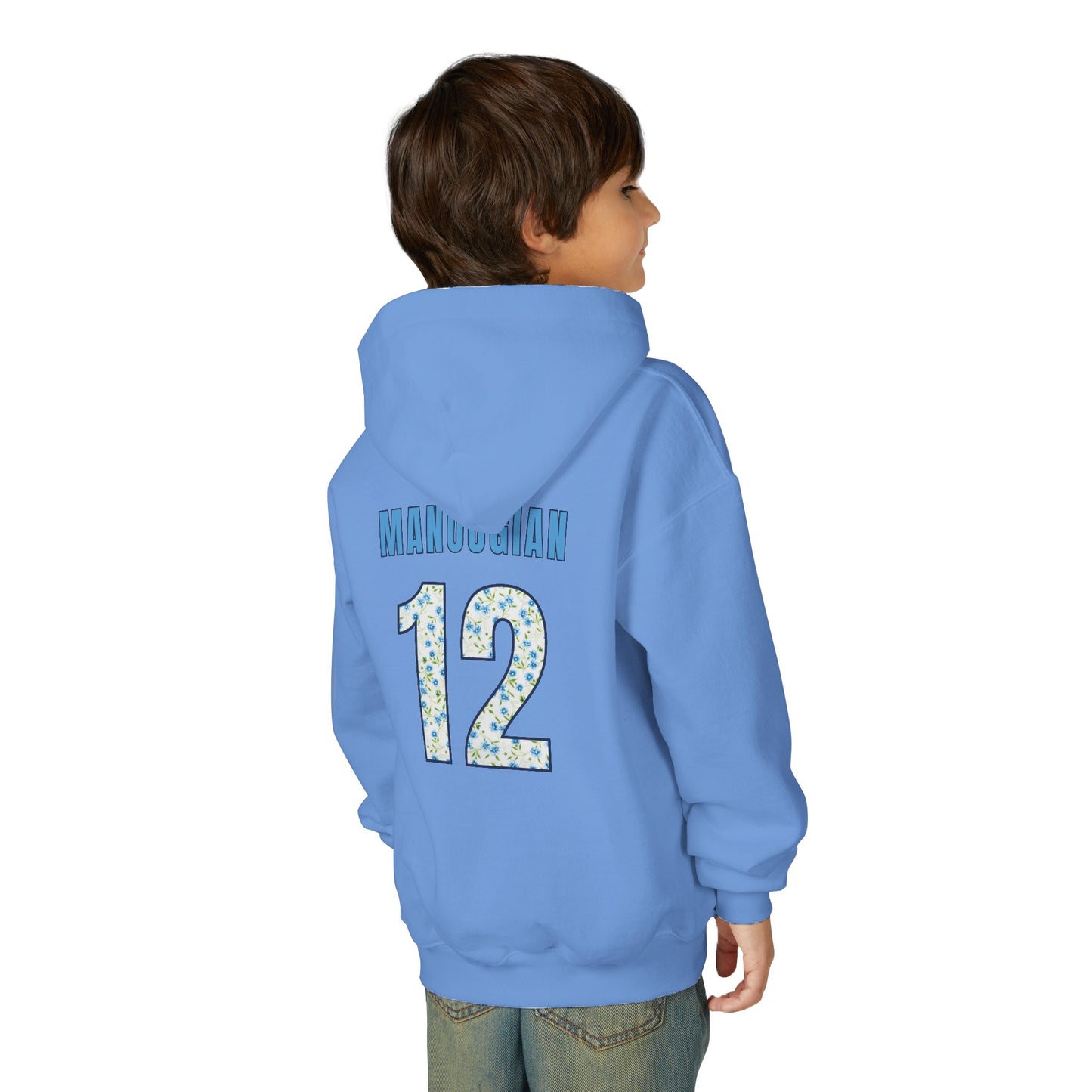 Personalized Young Guns Floral Patchwork Hoodie Sweatshirt- Youth