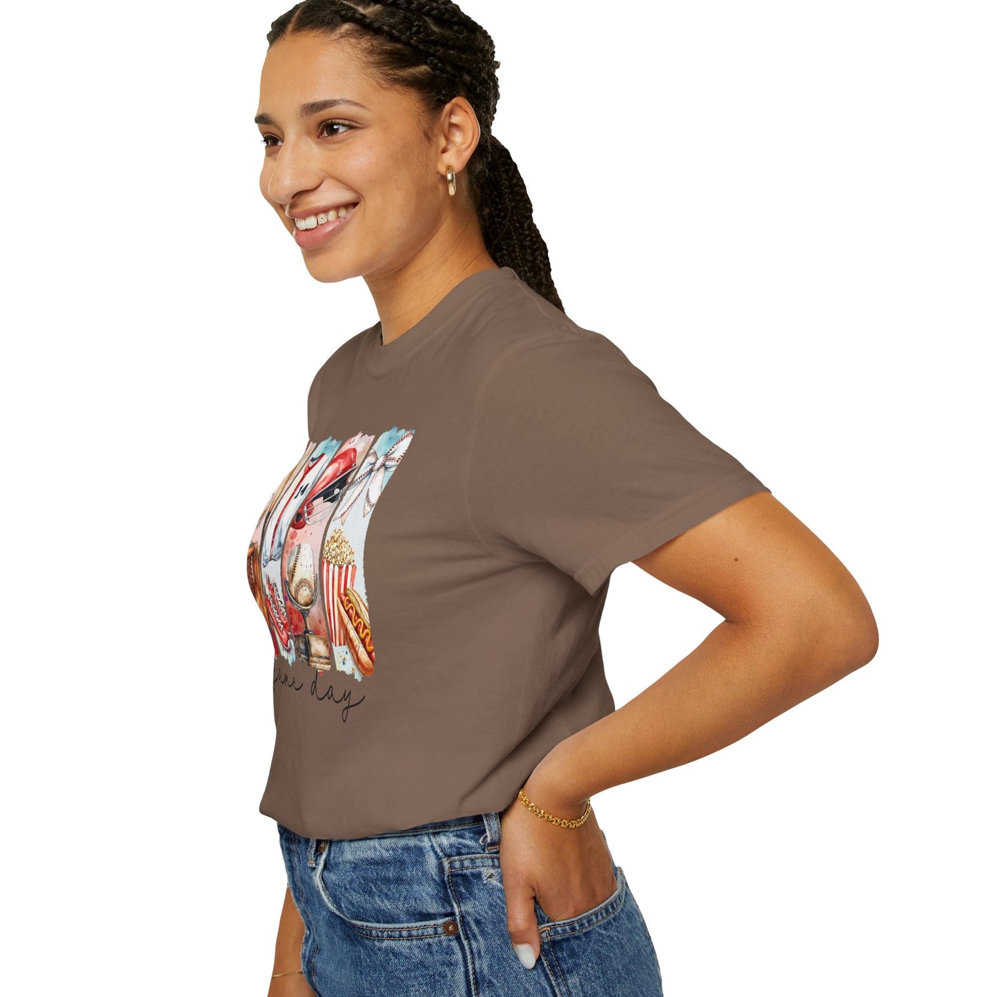 Watercolor Brushstorke Game Day Garment-Dyed T-Shirt