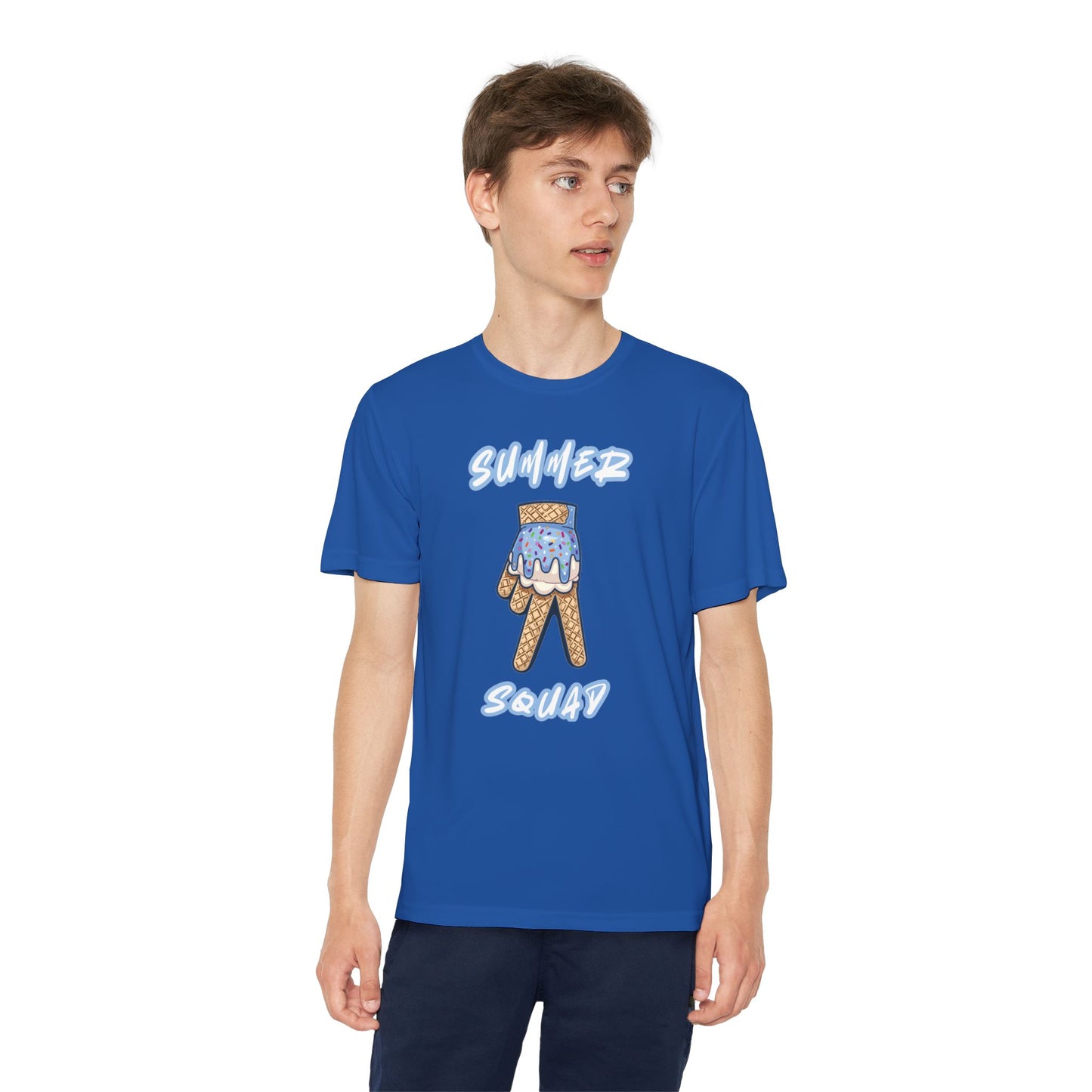 Custom Youth Summer Squad Ice Cream Drip Competitor Tee