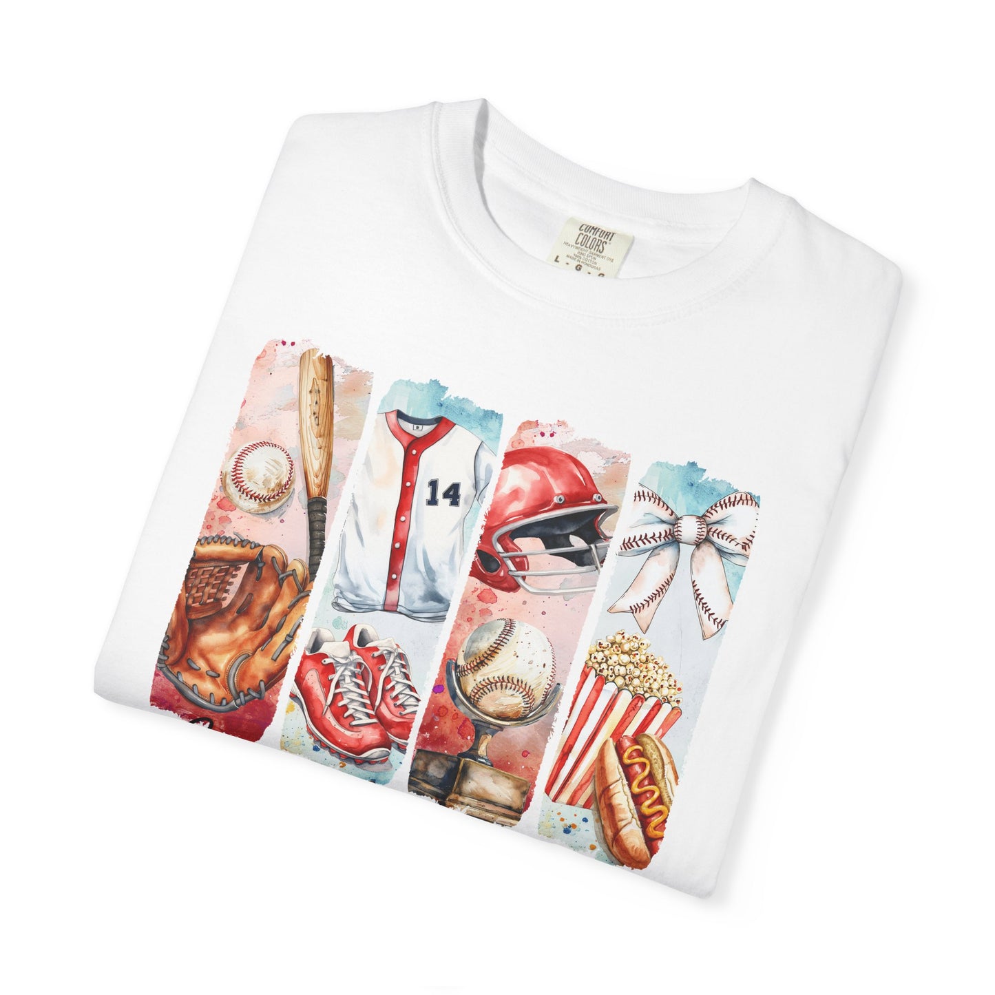 Watercolor Brushstorke Game Day Garment-Dyed T-Shirt
