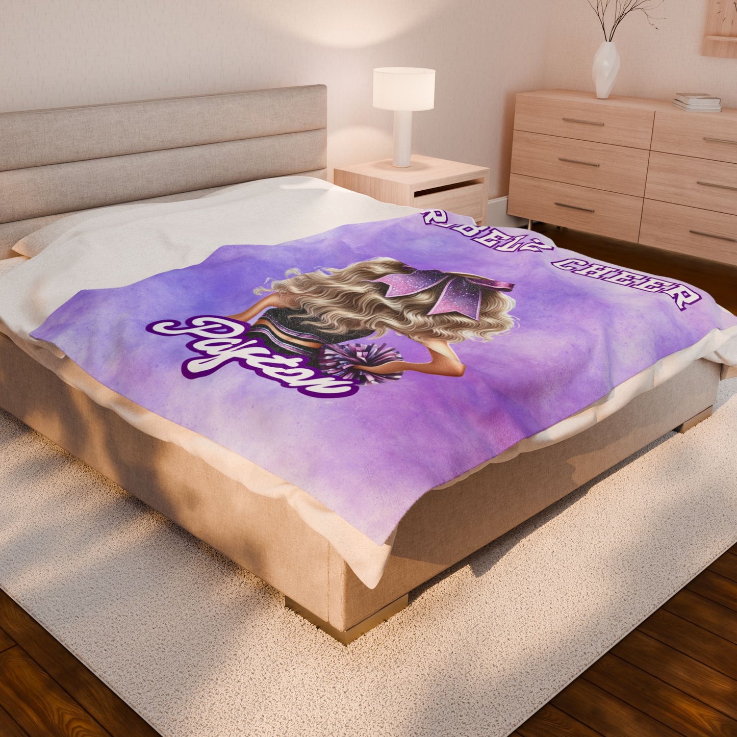 Custom Cheer Velveteen Plush Blanket
