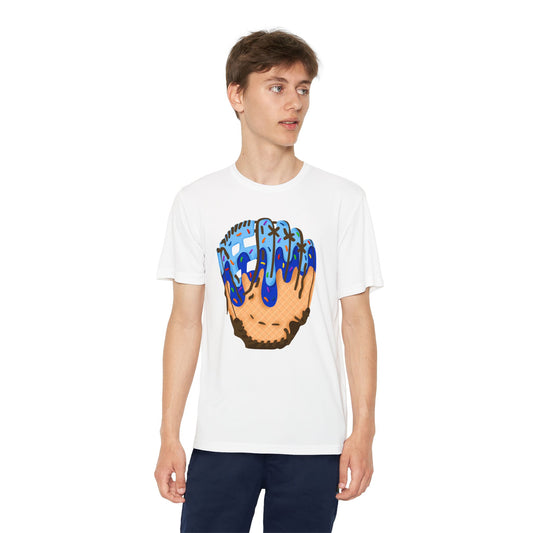 Custom Glove Ice Cream Drip Youth Competitor Tee with Ice Cream Drip Number