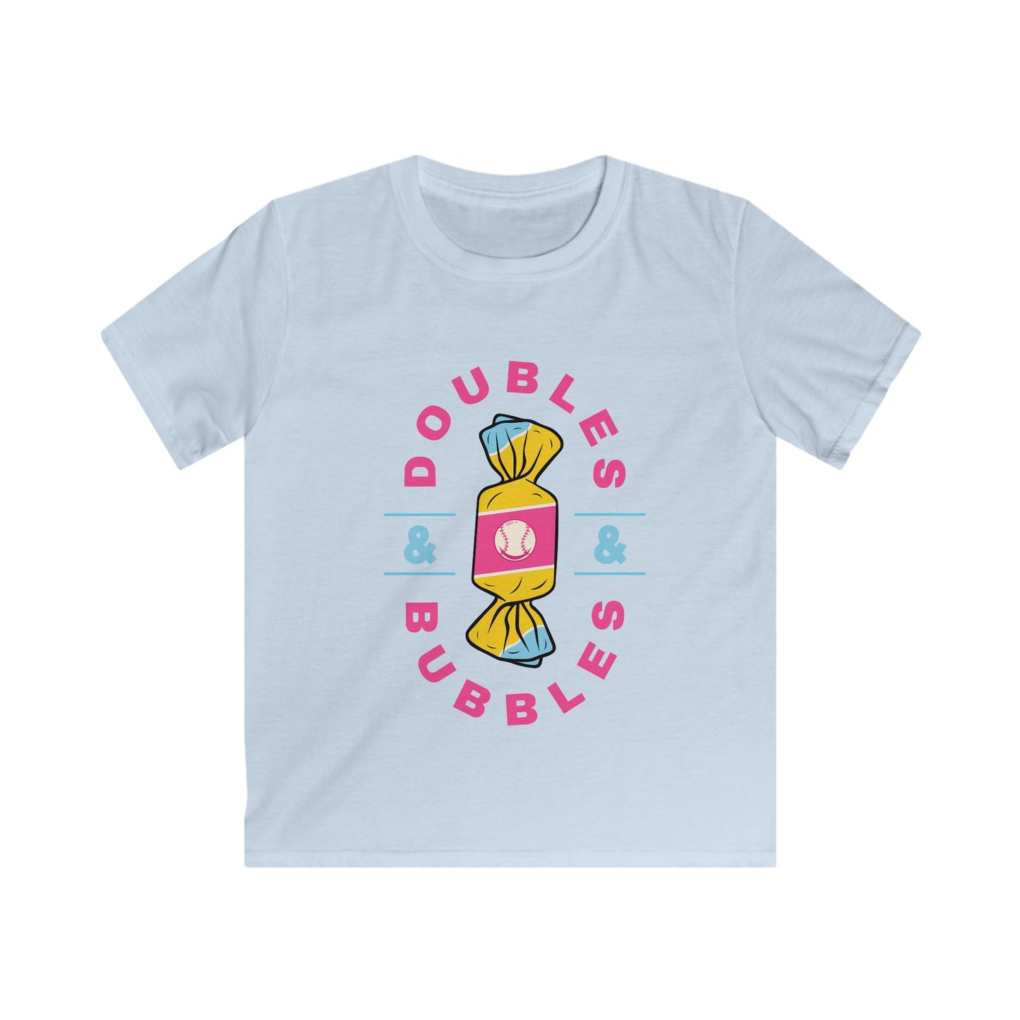 Doubles & Bubbles Youth Tee - Customizable with Ice Cream Drip Number