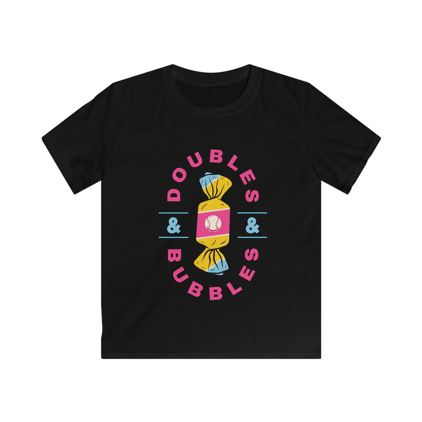 Doubles & Bubbles Youth Tee - Customizable with Ice Cream Drip Number
