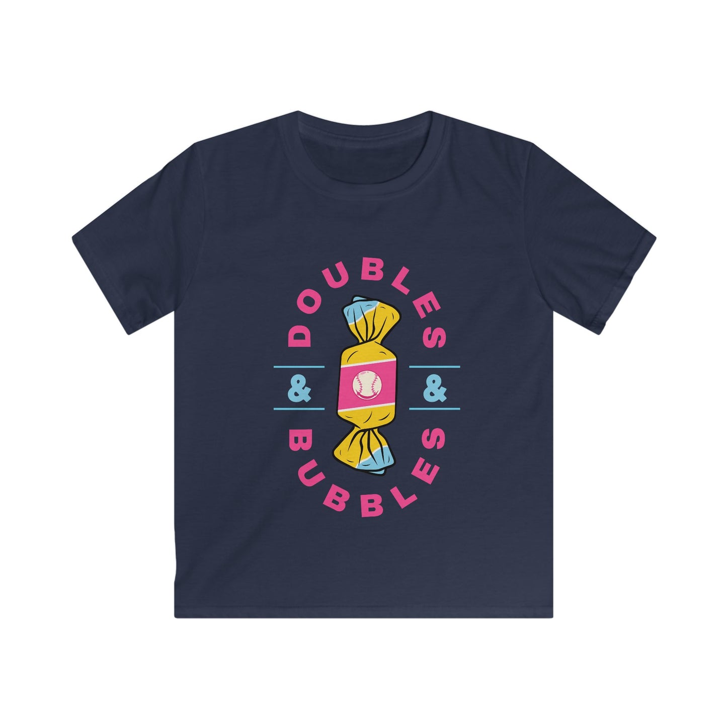 Doubles & Bubbles Youth Tee - Customizable with Ice Cream Drip Number