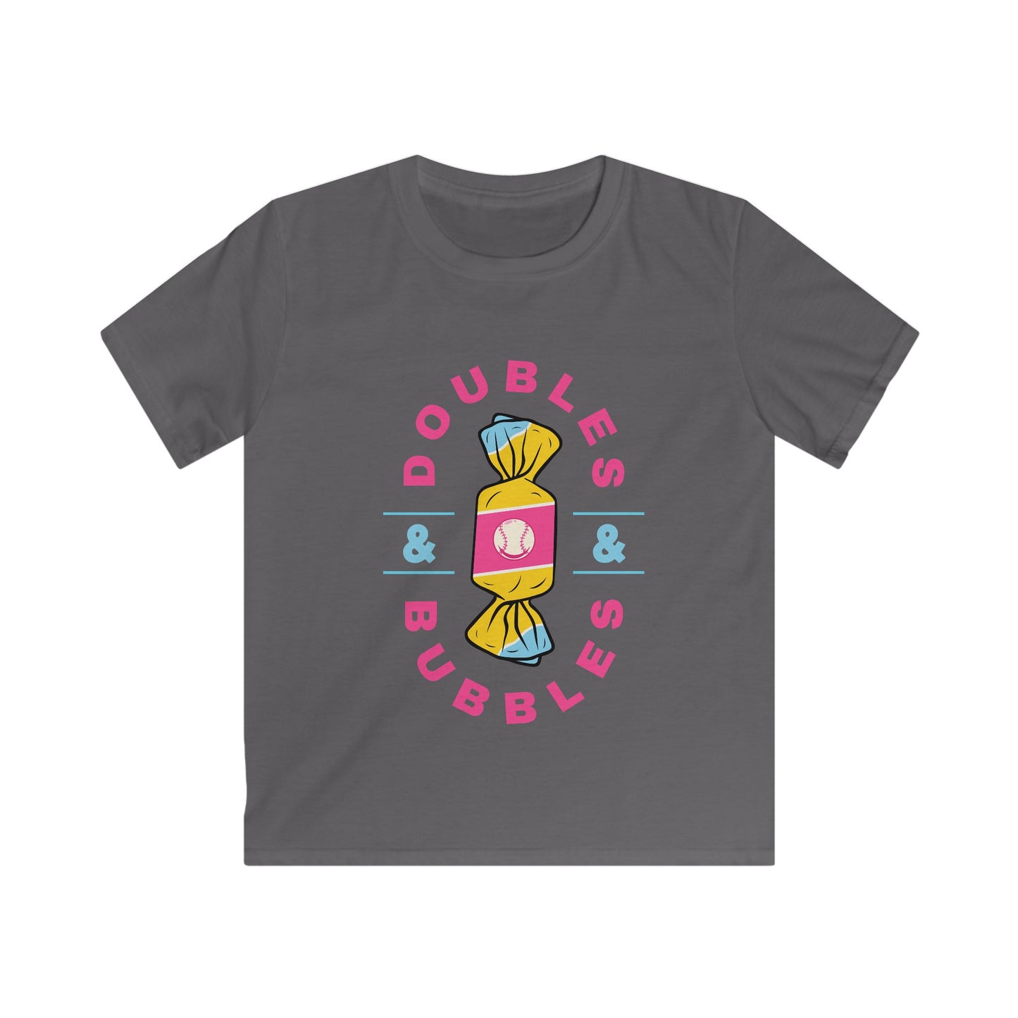 Doubles & Bubbles Youth Tee - Customizable with Ice Cream Drip Number