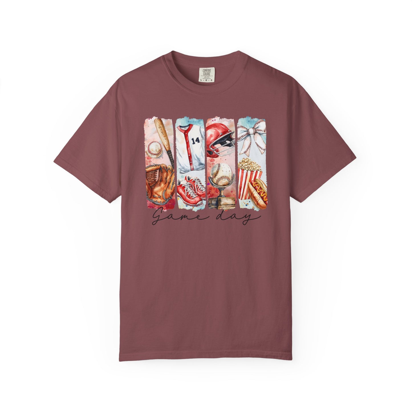 Watercolor Brushstorke Game Day Garment-Dyed T-Shirt