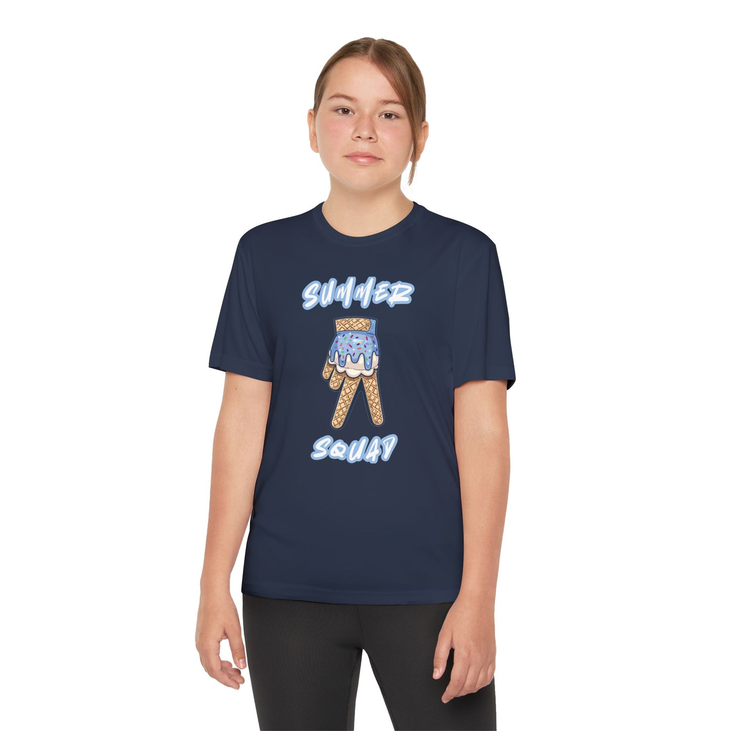 Custom Youth Summer Squad Ice Cream Drip Competitor Tee