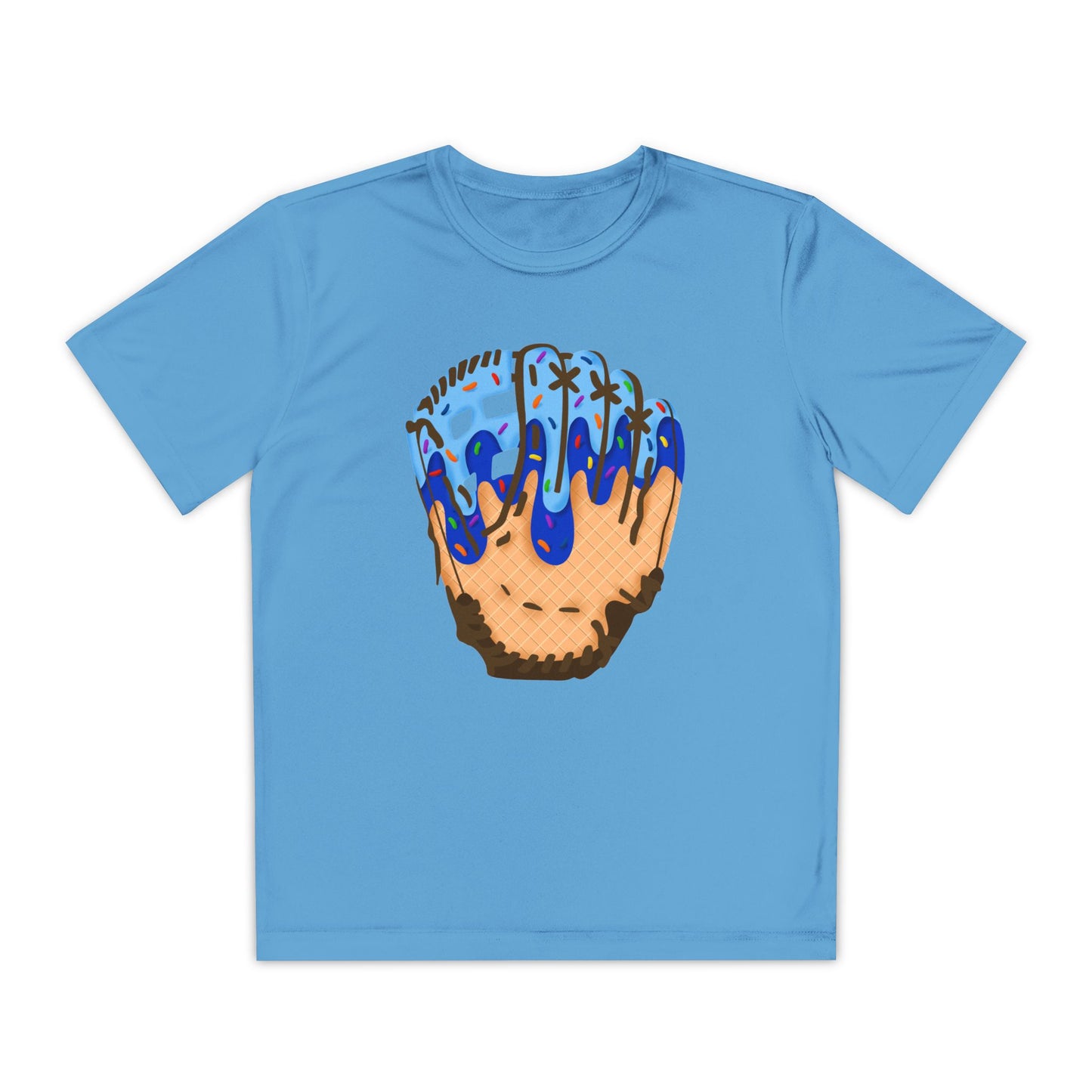 Custom Glove Ice Cream Drip Youth Competitor Tee with Ice Cream Drip Number