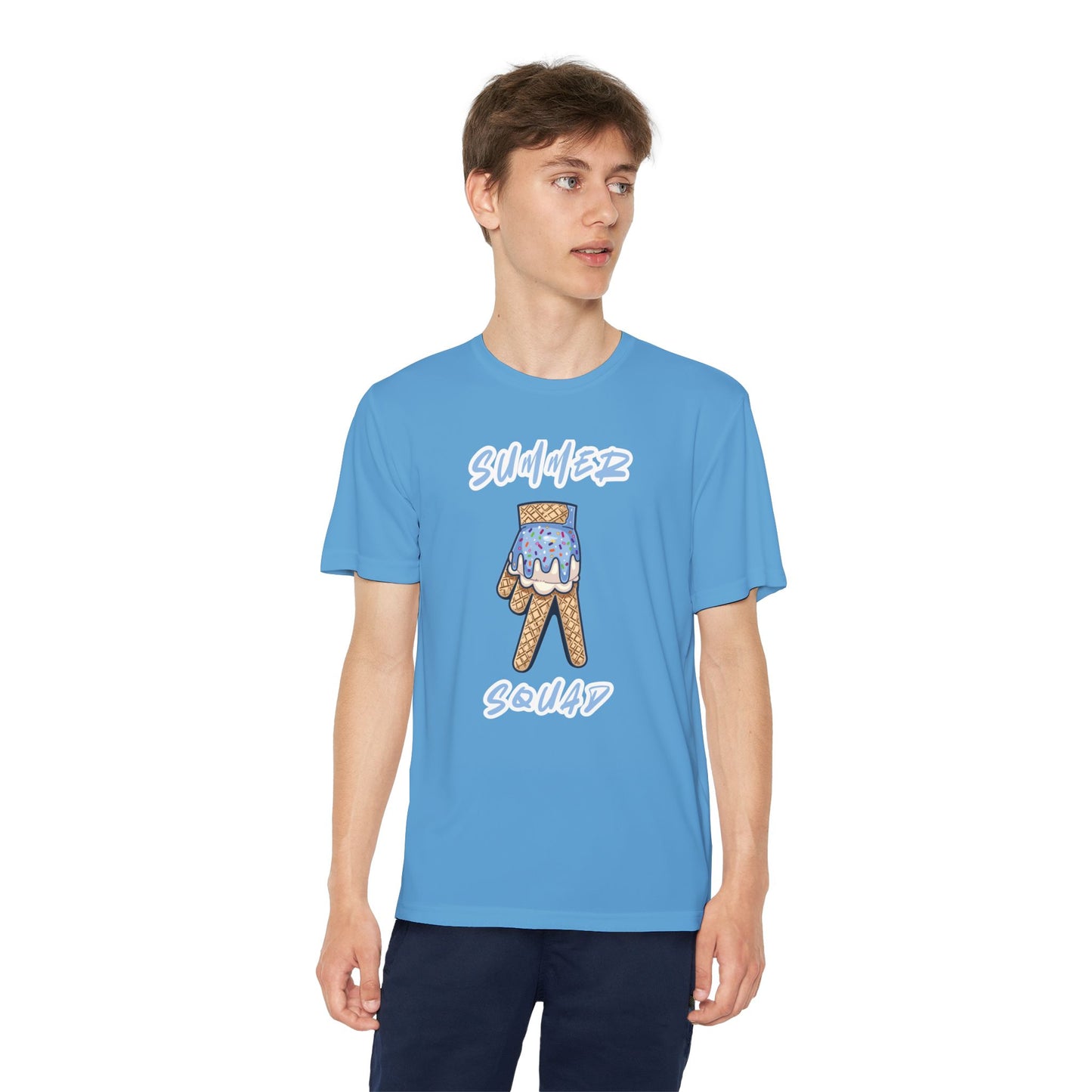 Custom Youth Summer Squad Ice Cream Drip Competitor Tee