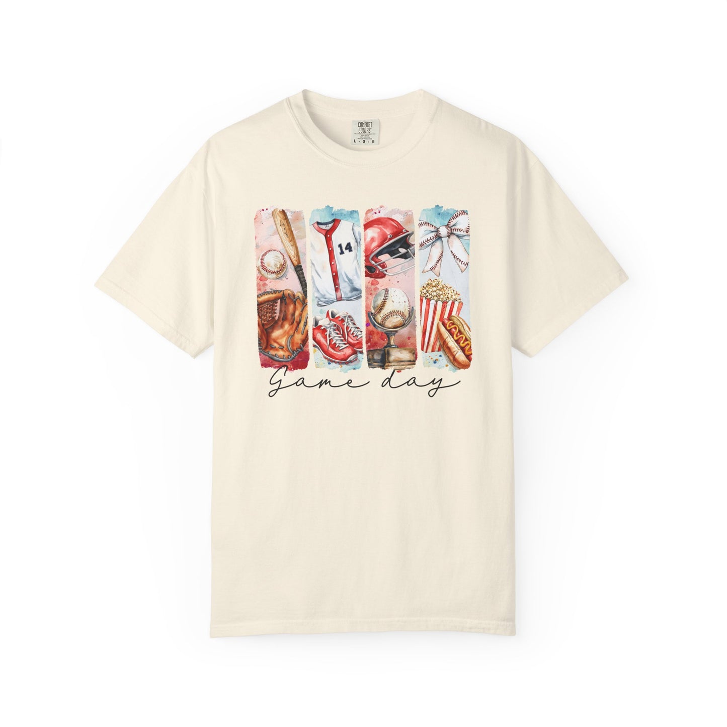 Watercolor Brushstorke Game Day Garment-Dyed T-Shirt