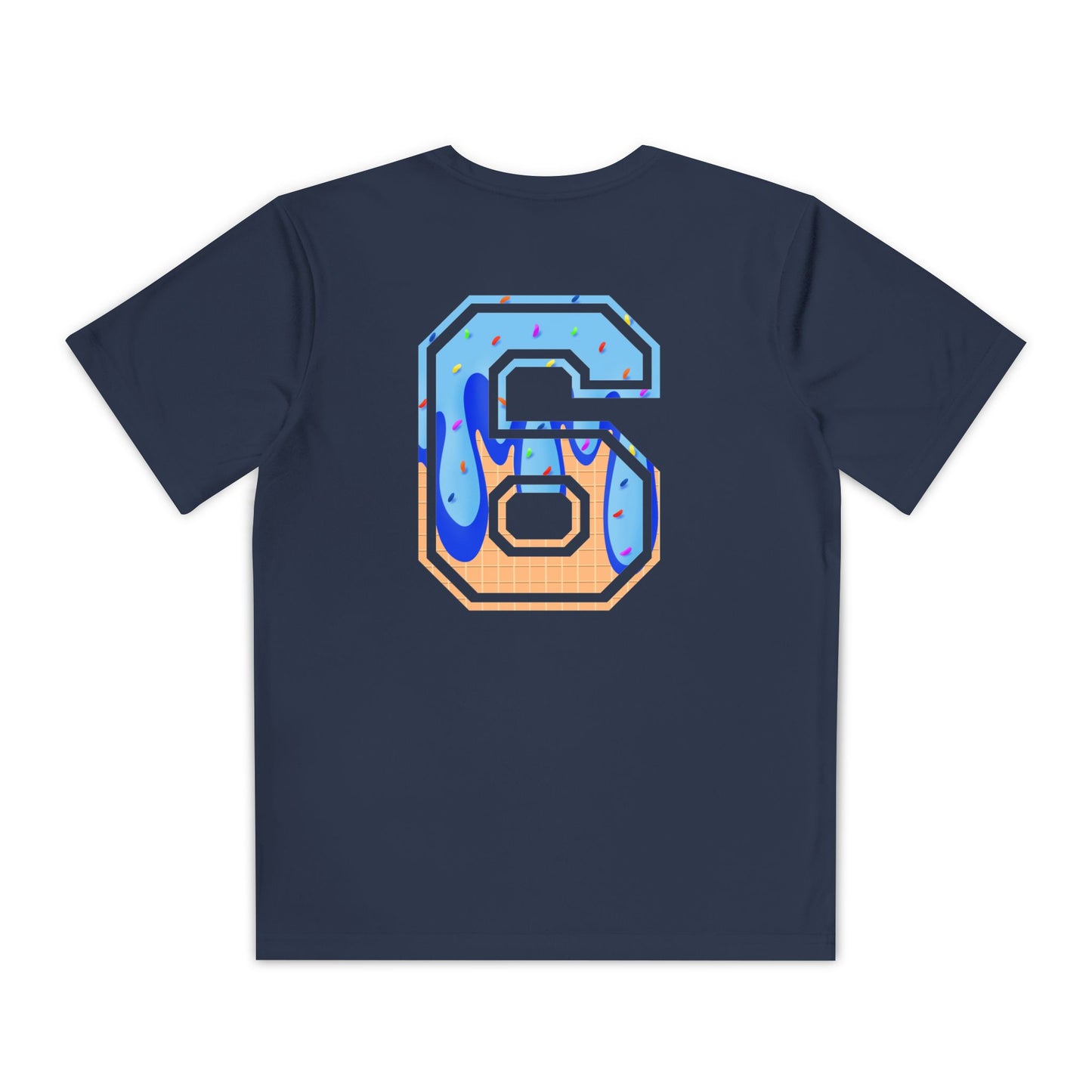 Custom Dub Drip Youth Competitor Tee with Ice Cream Drip Number