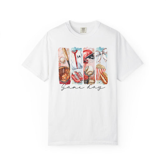 Watercolor Brushstorke Game Day Garment-Dyed T-Shirt