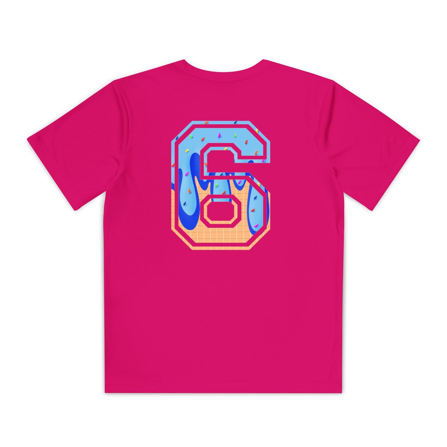 Custom Glove Ice Cream Drip Youth Competitor Tee with Ice Cream Drip Number