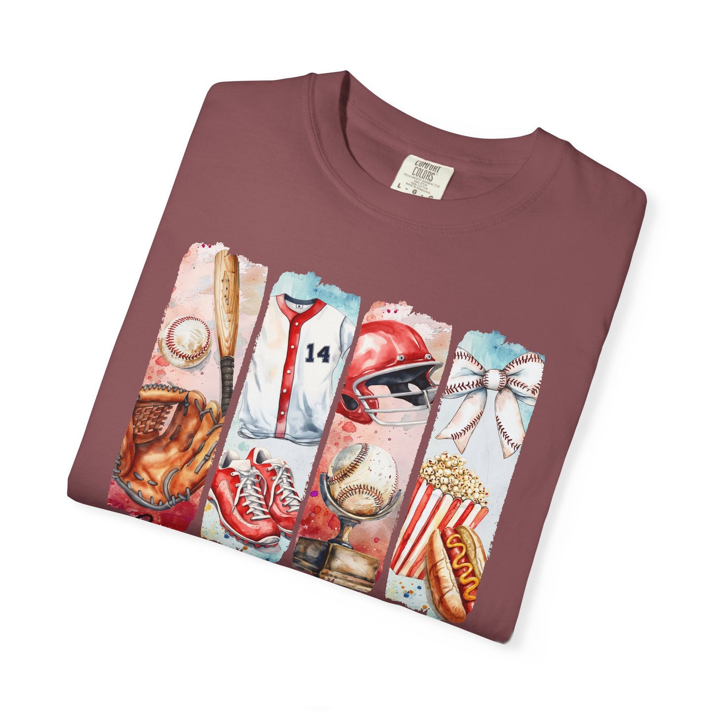 Watercolor Brushstorke Game Day Garment-Dyed T-Shirt