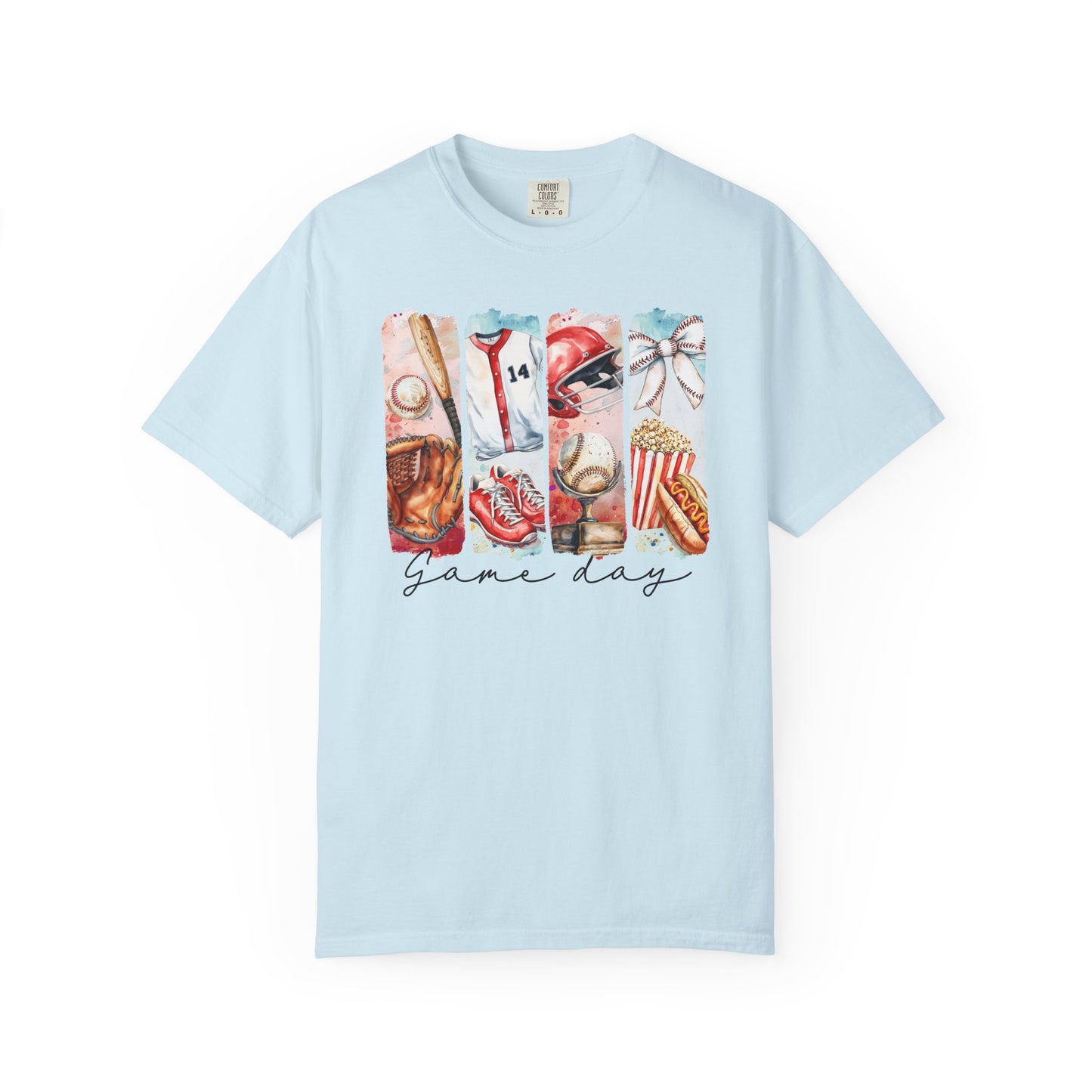 Watercolor Brushstorke Game Day Garment-Dyed T-Shirt