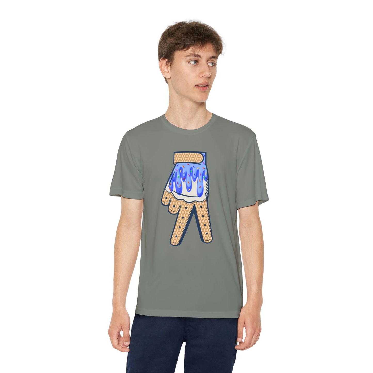 Custom Dub Drip Youth Competitor Tee with Ice Cream Drip Number