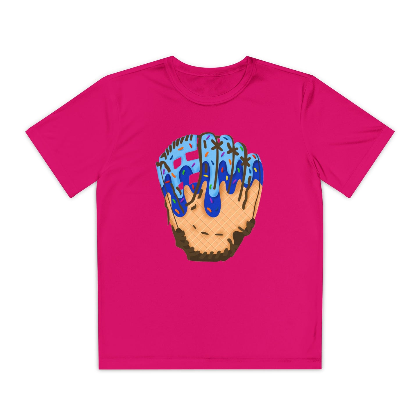 Custom Glove Ice Cream Drip Youth Competitor Tee with Ice Cream Drip Number