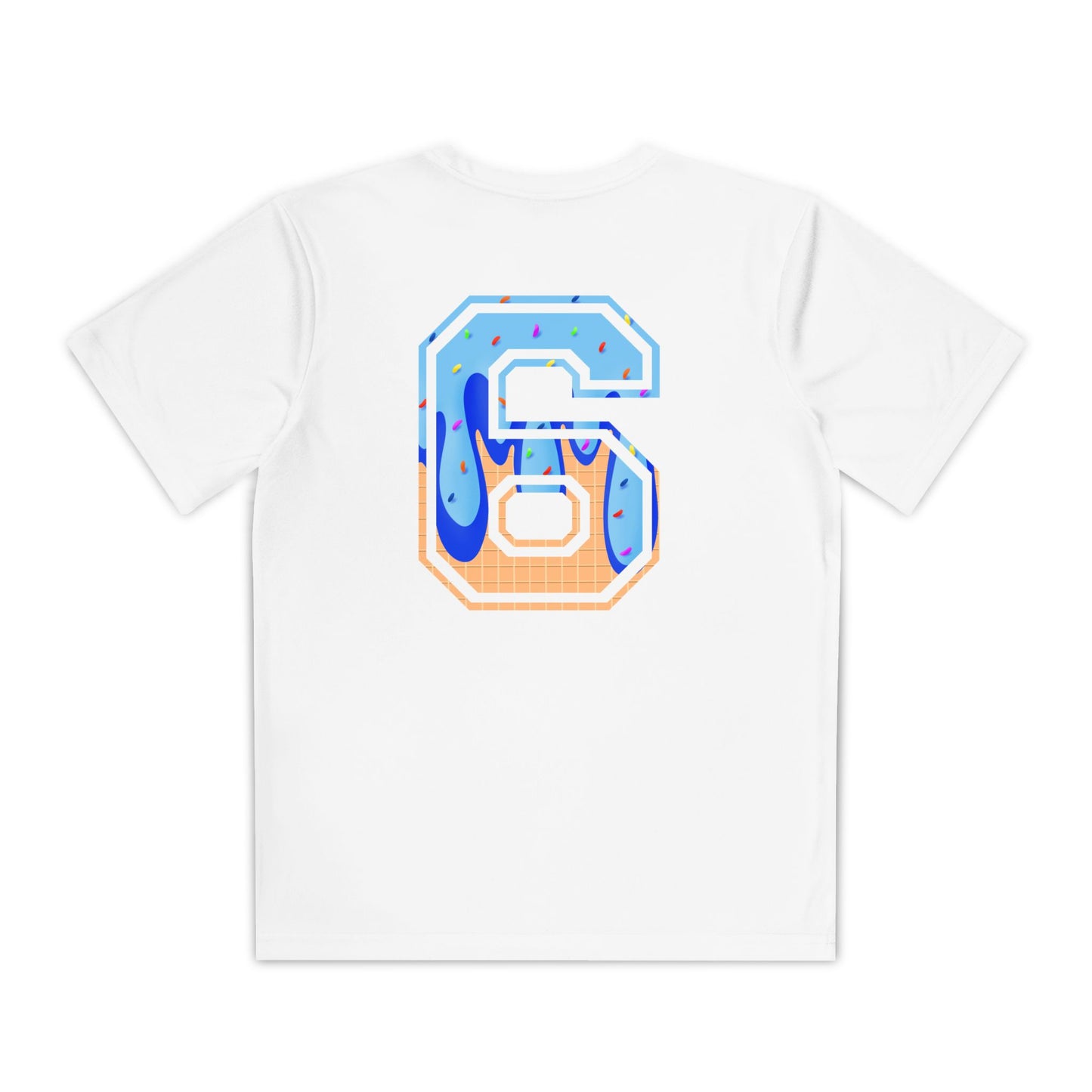 Custom Glove Ice Cream Drip Youth Competitor Tee with Ice Cream Drip Number
