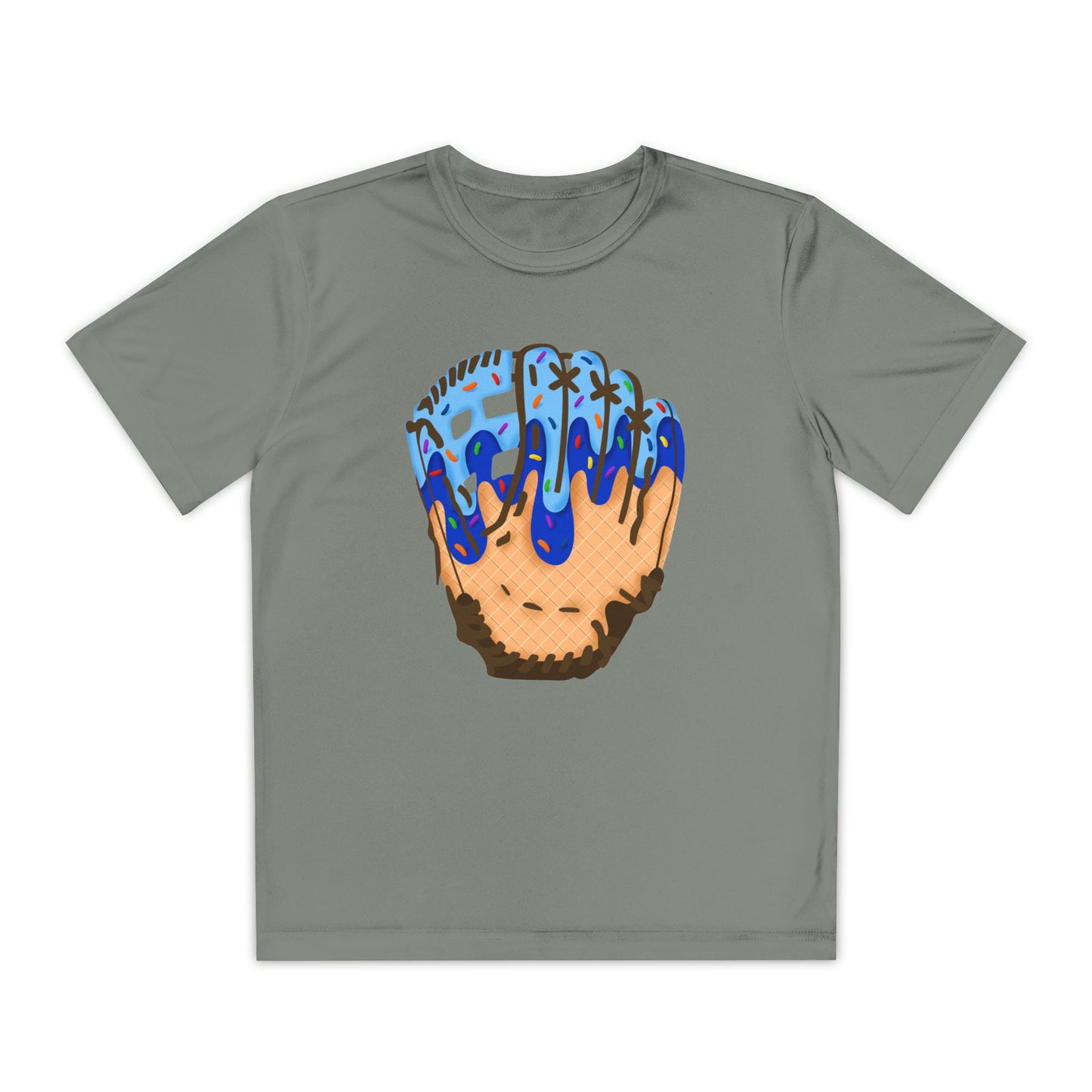 Custom Glove Ice Cream Drip Youth Competitor Tee with Ice Cream Drip Number