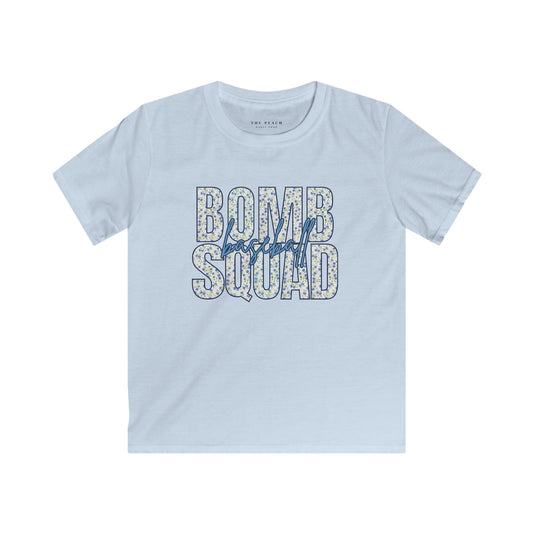 Personalized Bomb Squad Floral Softstyle T-shirt- YOUTH