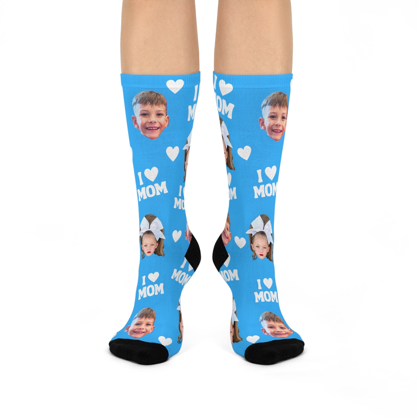 Personalized Photo Heart Crew Socks