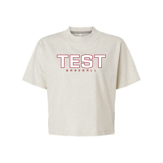 TEST Baseball | Custom Women’s Varsity Boxy Tee