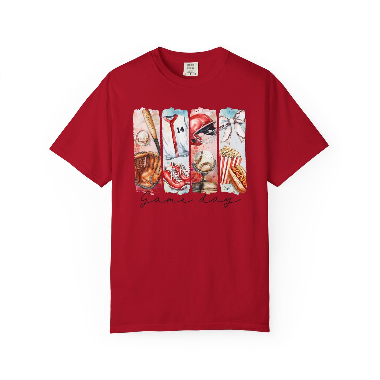 Watercolor Brushstorke Game Day Garment-Dyed T-Shirt