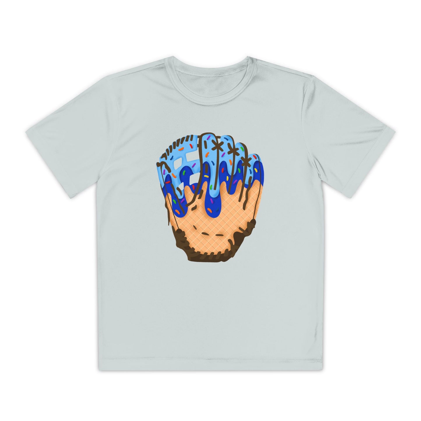 Custom Glove Ice Cream Drip Youth Competitor Tee with Ice Cream Drip Number