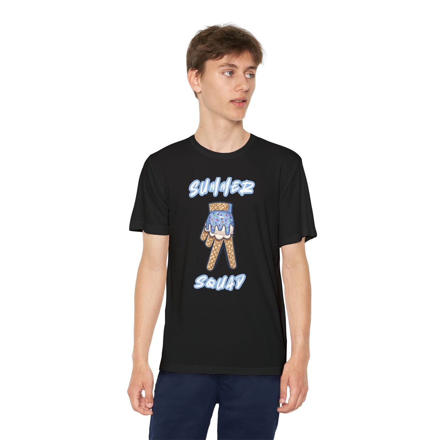 Custom Youth Summer Squad Ice Cream Drip Competitor Tee