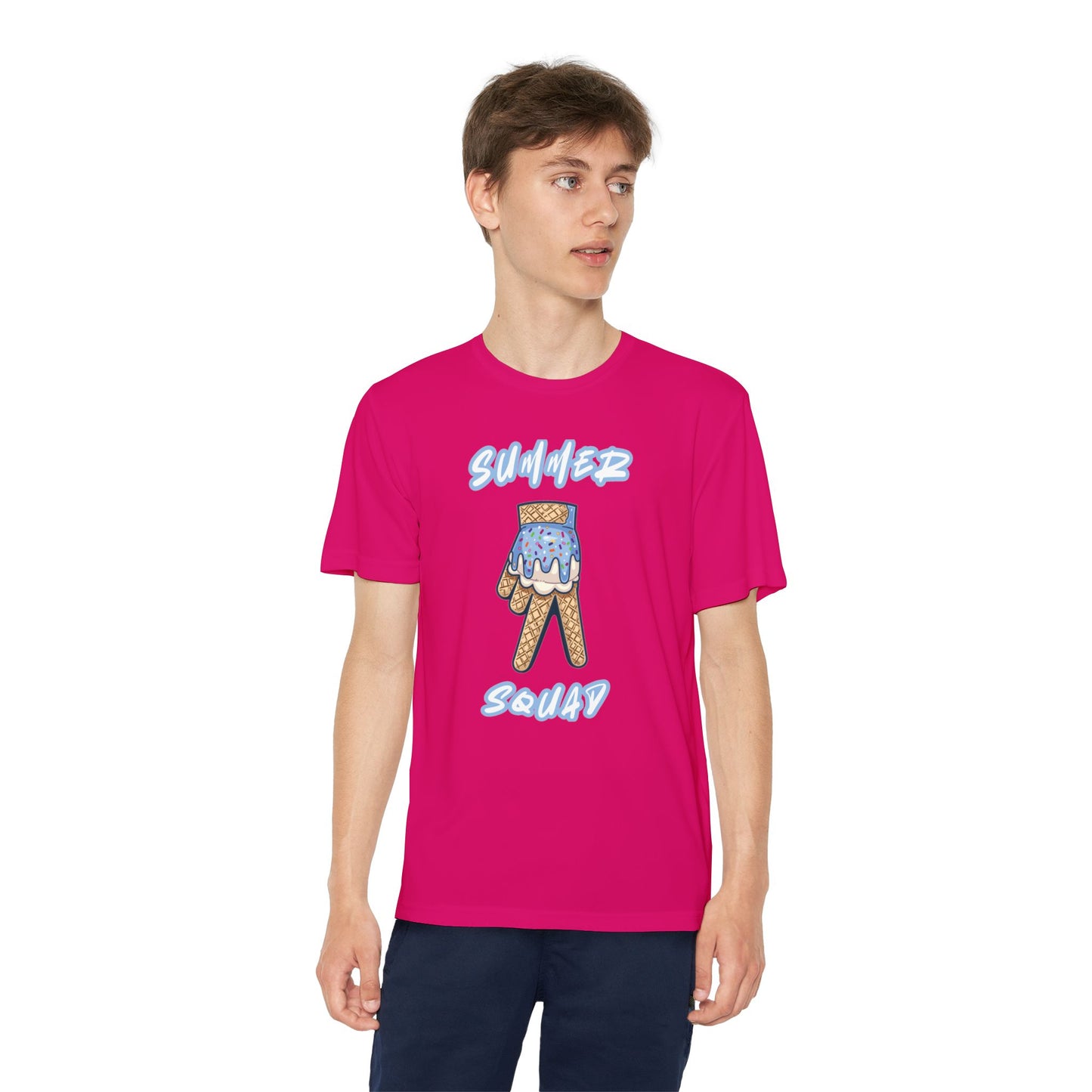 Custom Youth Summer Squad Ice Cream Drip Competitor Tee