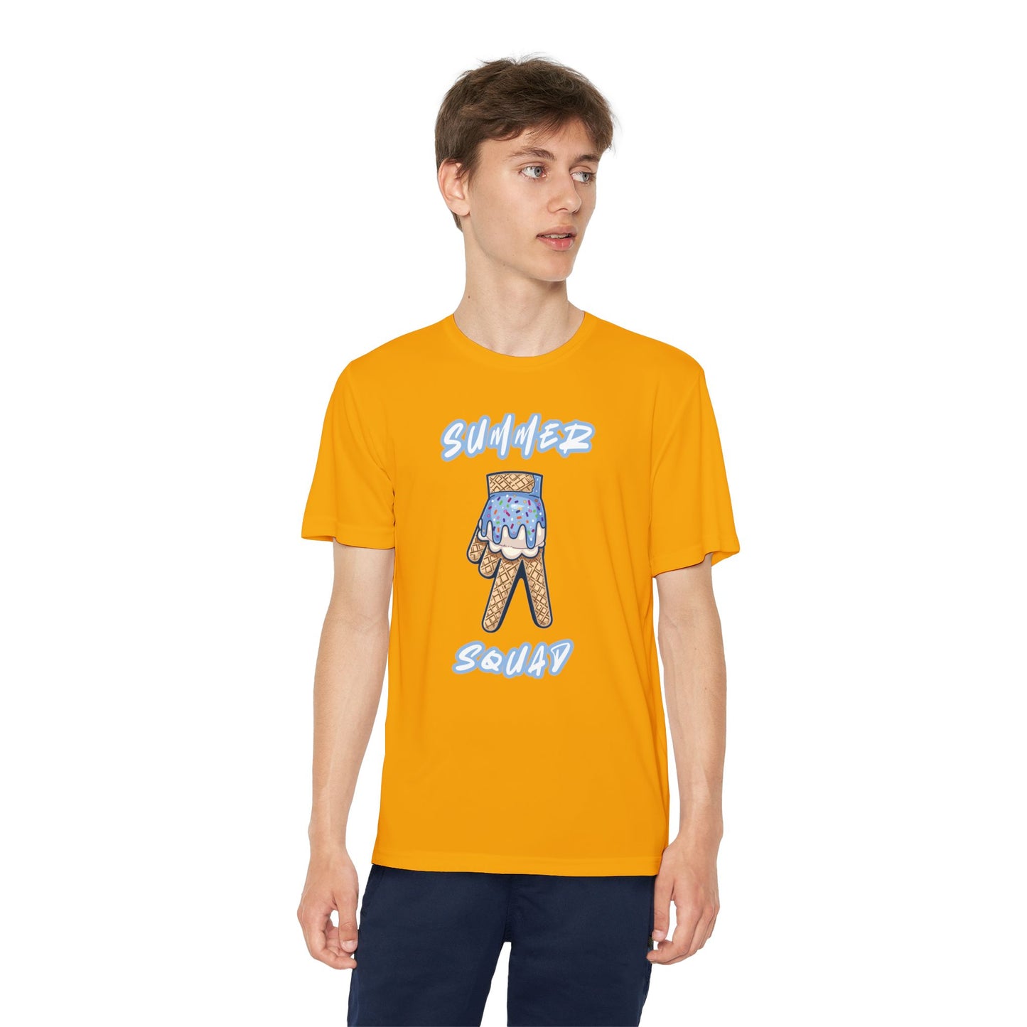 Custom Youth Summer Squad Ice Cream Drip Competitor Tee