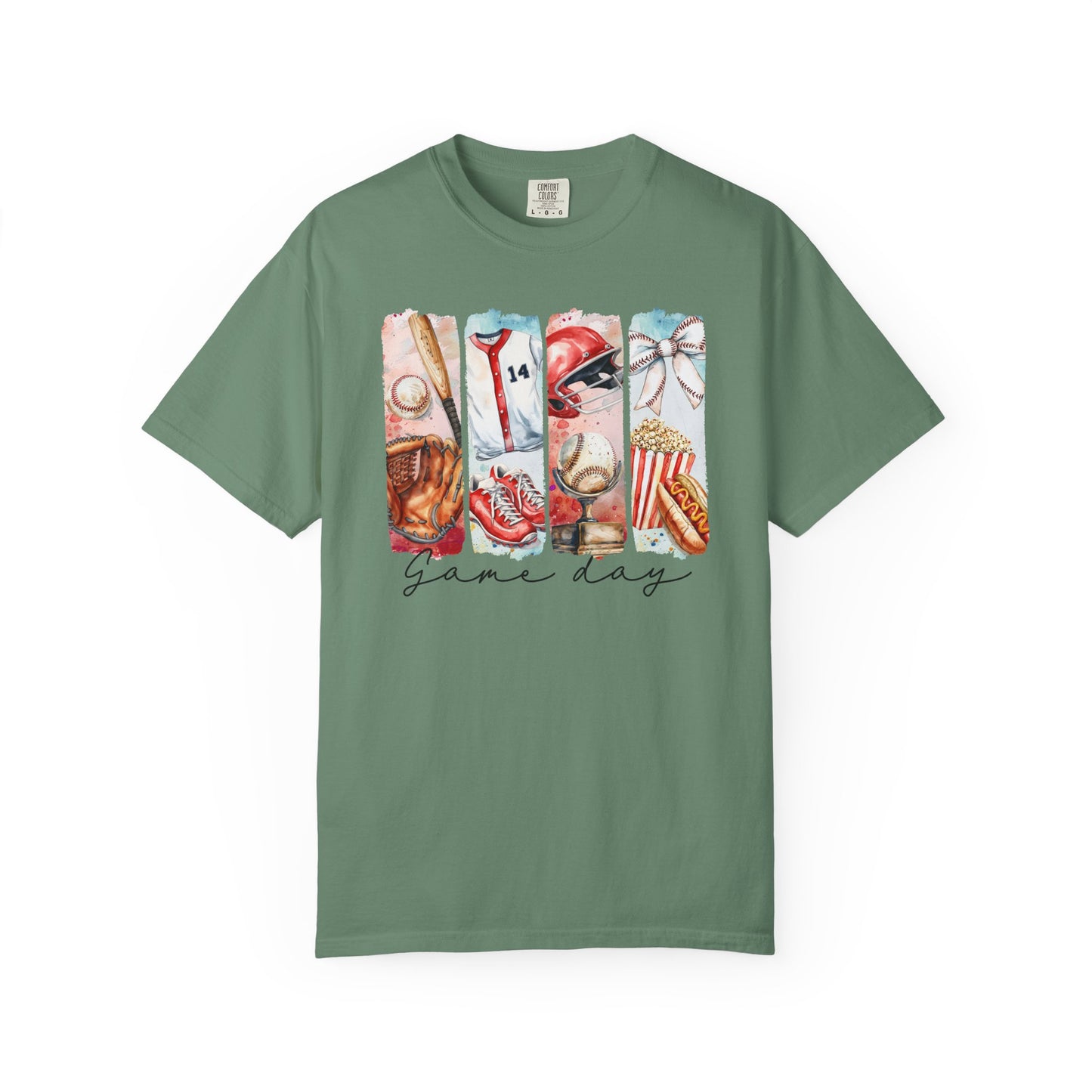 Watercolor Brushstorke Game Day Garment-Dyed T-Shirt