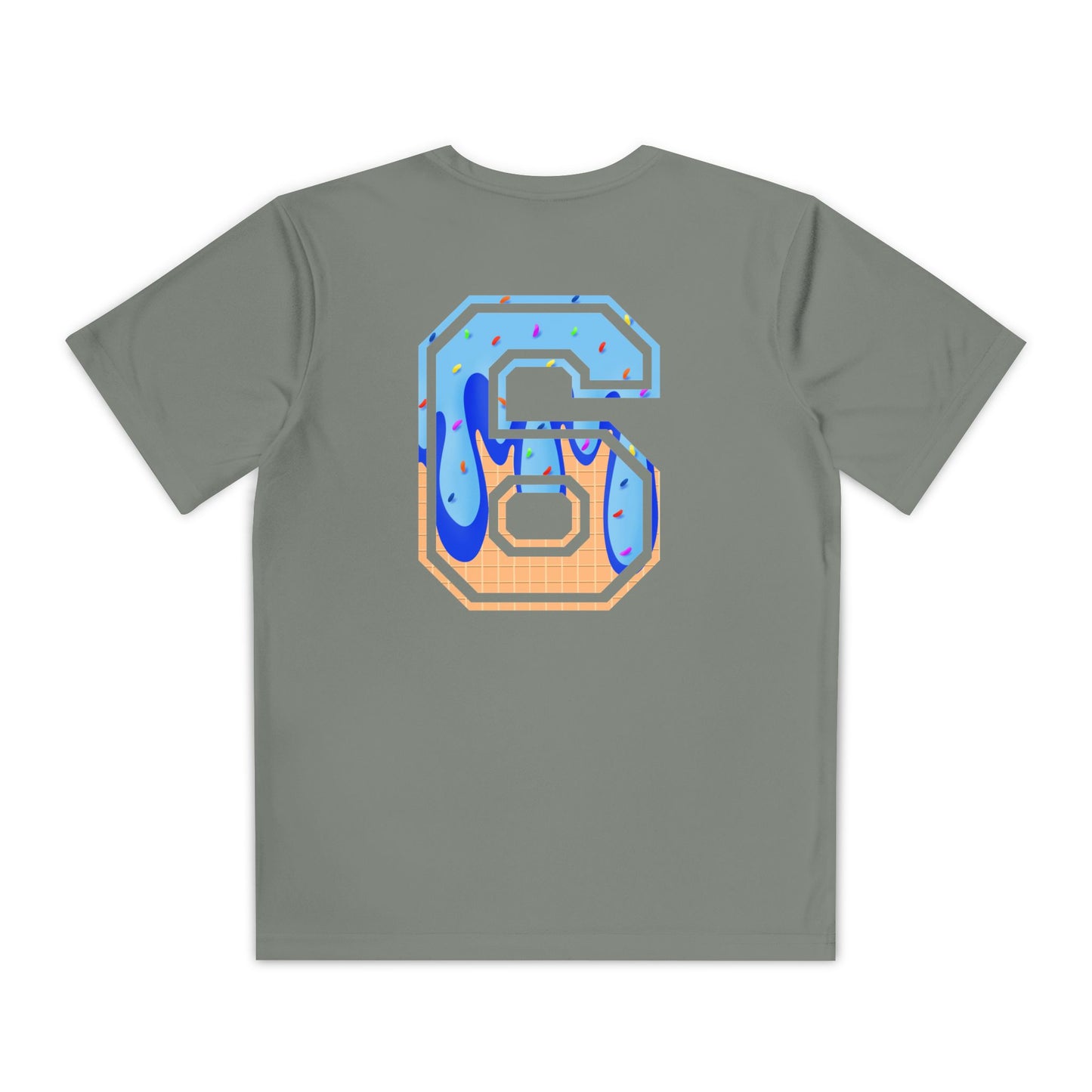 Custom Dub Drip Youth Competitor Tee with Ice Cream Drip Number
