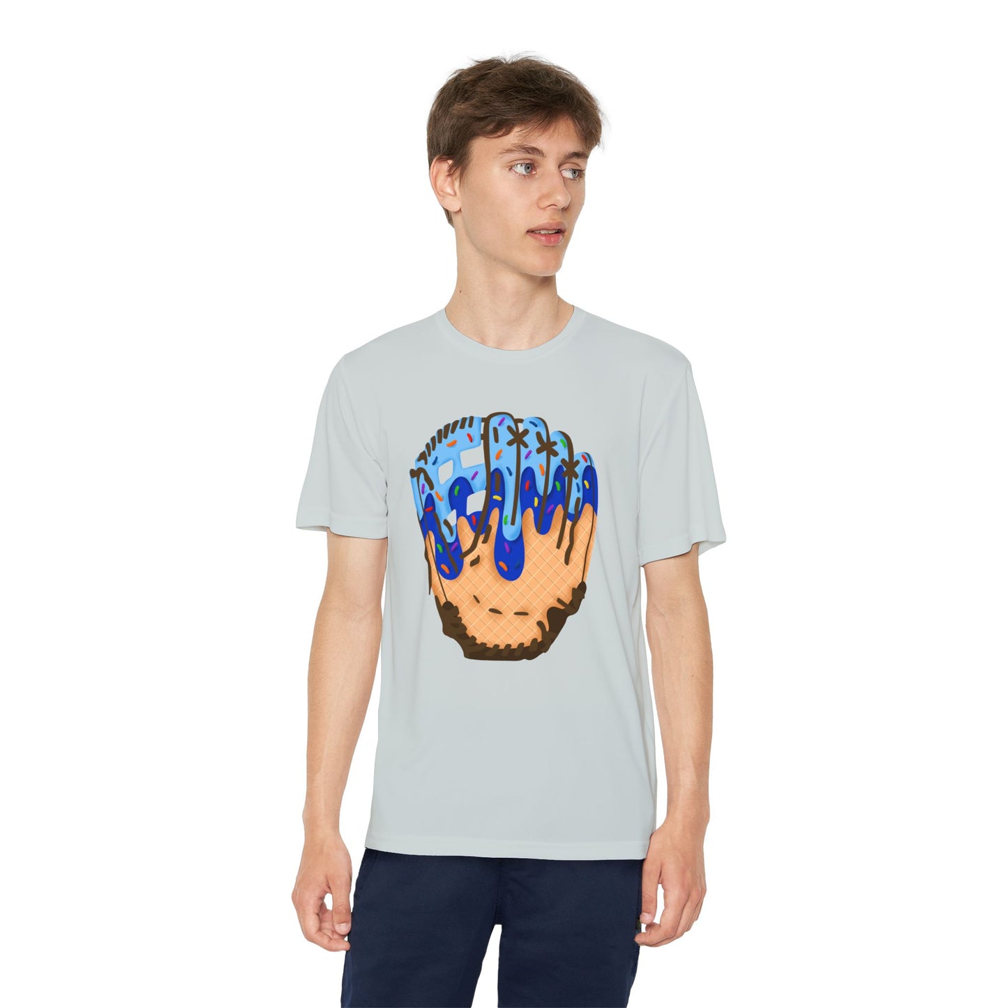 Custom Glove Ice Cream Drip Youth Competitor Tee with Ice Cream Drip Number