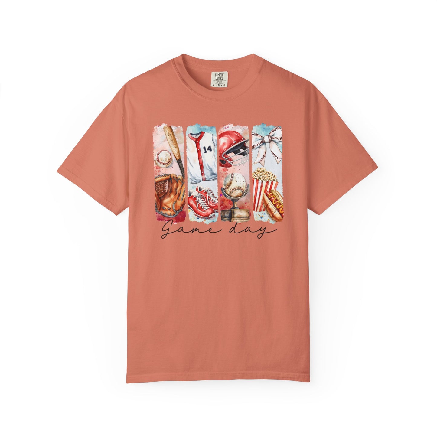 Watercolor Brushstorke Game Day Garment-Dyed T-Shirt