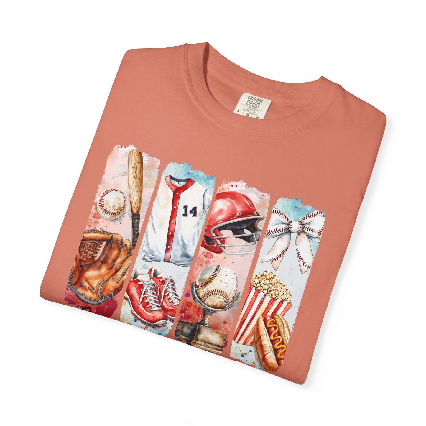 Watercolor Brushstorke Game Day Garment-Dyed T-Shirt