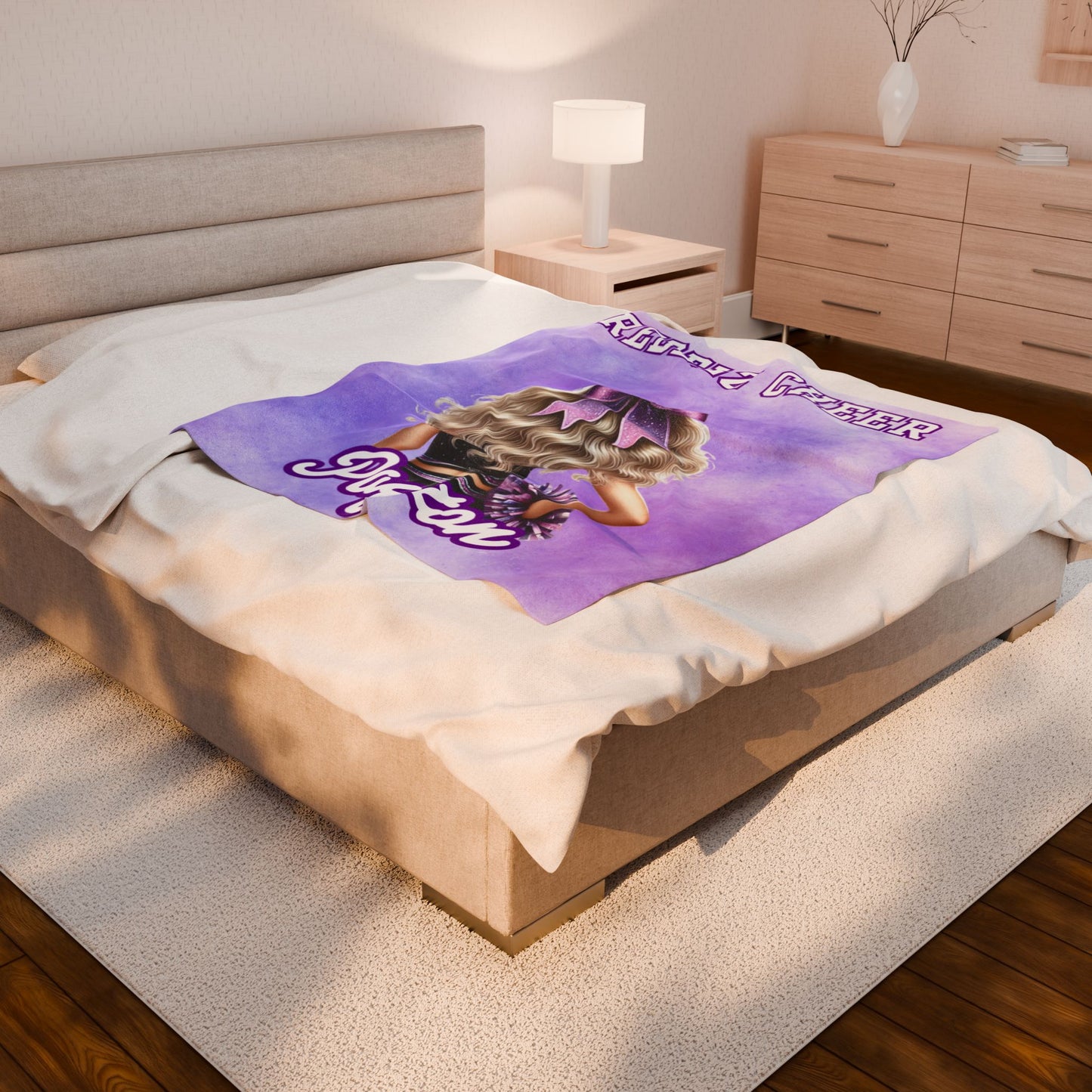 Custom Cheer Velveteen Plush Blanket