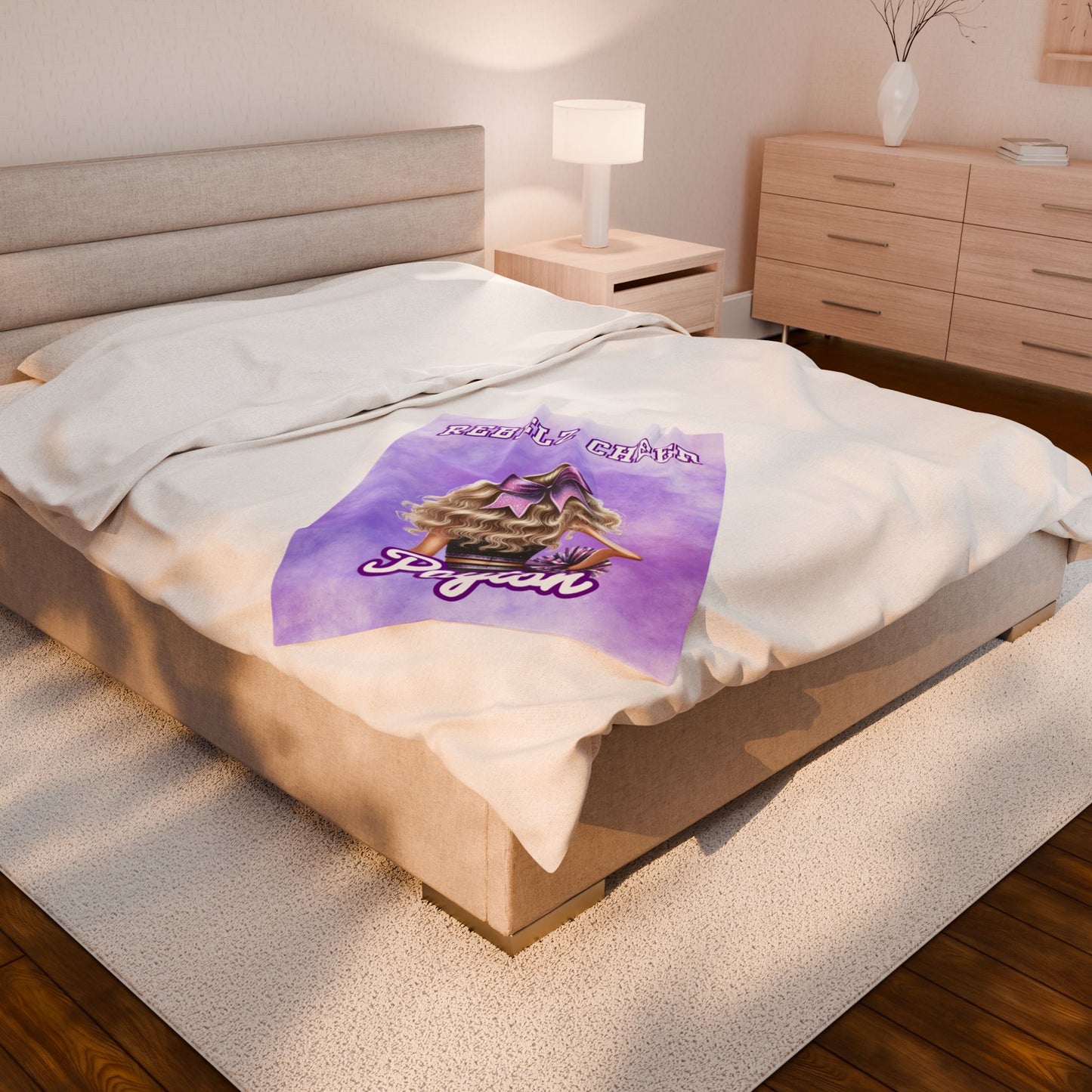 Custom Cheer Velveteen Plush Blanket