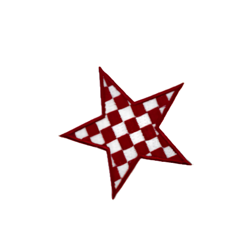 Checkered Star- Maroon
