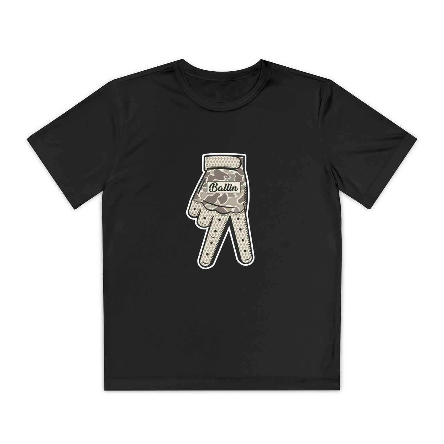 Custom "Ballin" Camo Glove Graphic Sports Shirt