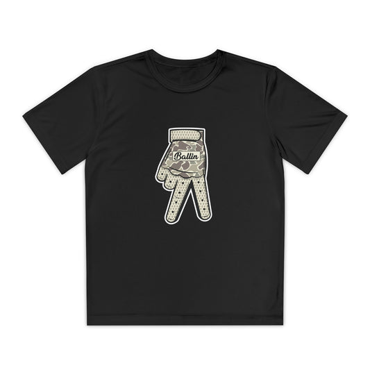 Custom "Ballin" Camo Glove Graphic Sports Shirt