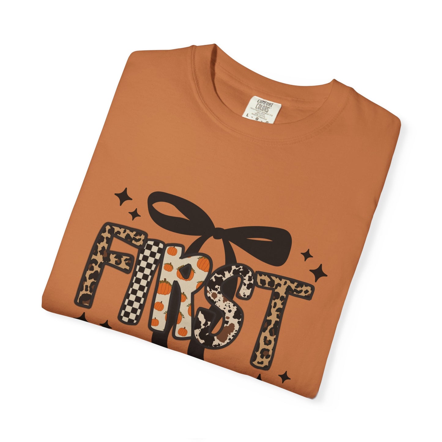 Fall Faux Embroidery T-shirt for First Grade Teachers