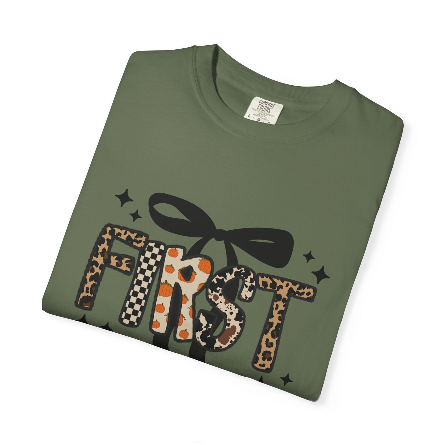 Fall Faux Embroidery T-shirt for First Grade Teachers