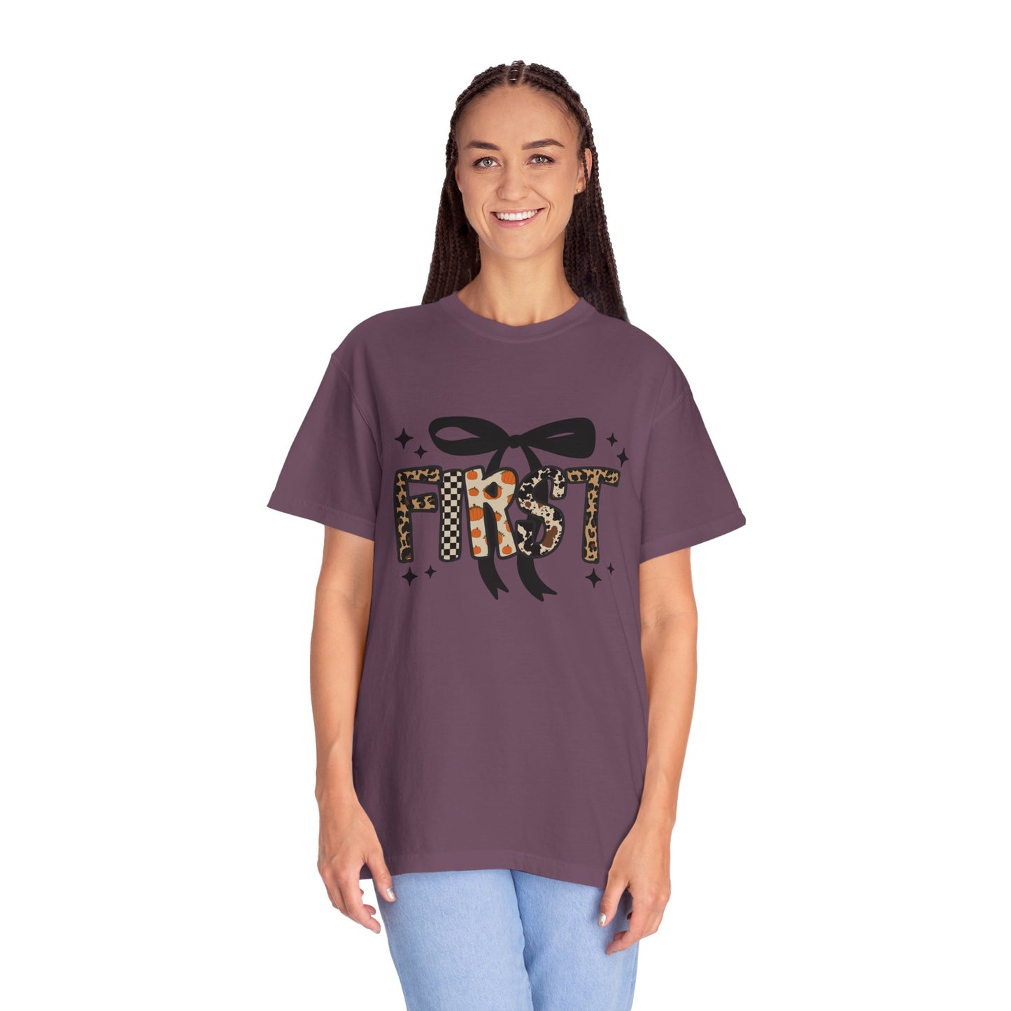 Fall Faux Embroidery T-shirt for First Grade Teachers